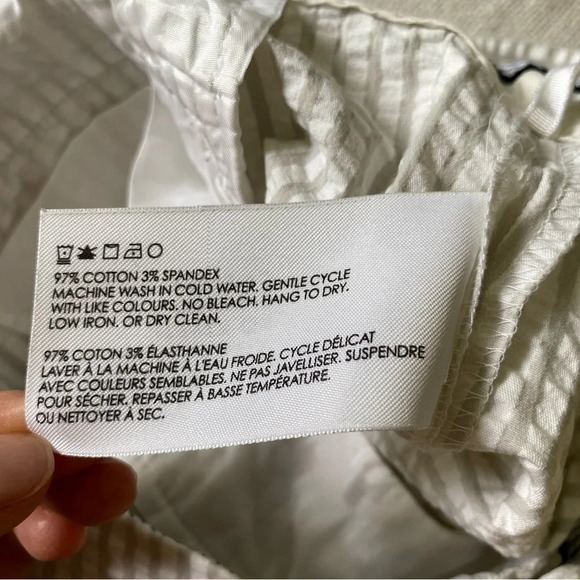 CLUB Monaco Boho Coastal Nautical Cotton Lightweight Trouser Capri Pant Size 8 - Picture 13 of 13